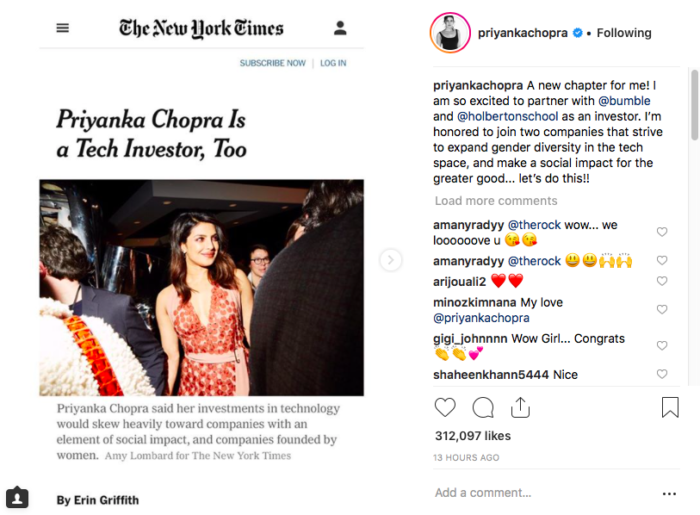 Priyanka Chopra Goes Techy, Invests In A Dating App