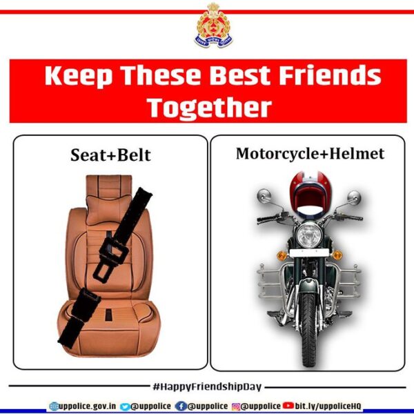 UP Police Promoted Road Safety With A Creative Friendship Day Post. Twitter Is Loving It