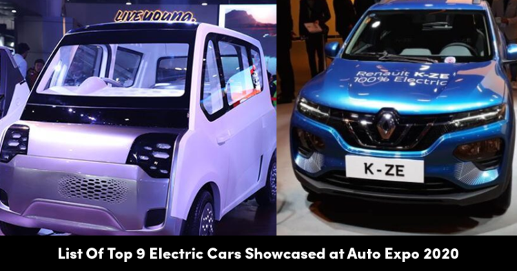 List Of Top 9 Electric Cars Showcased at Auto Expo 2020