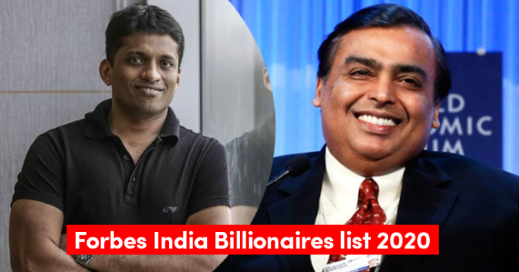 Forbes Releases List Of India's Richest Billionaires List 2020