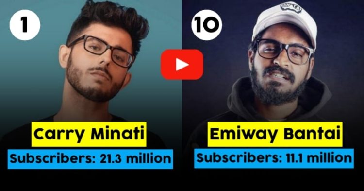 10 Most Subscribed Individual YouTubers In India 2020