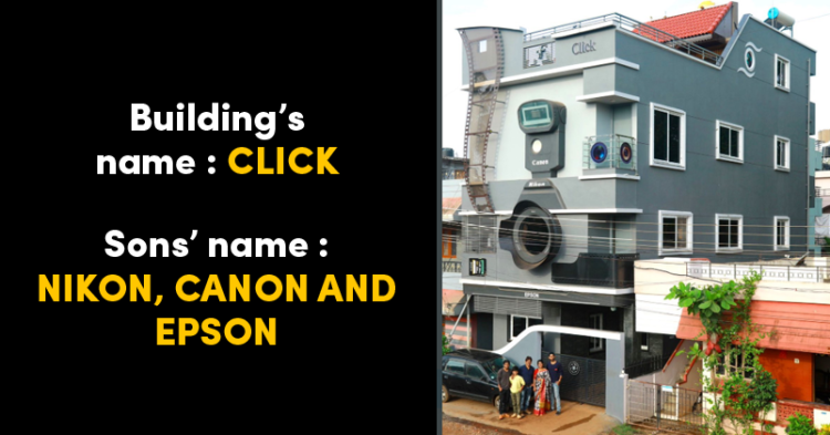 Man Builds House In Shape Of Camera & Names Kids Epson, Canon & Nikon