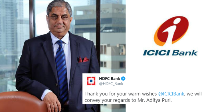 ICICI Bank Thanks HDFC Bank's Ex-CEO Aditya Puri On His Retirement. HDFC Replies