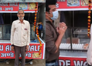 Vlogger Vishal Sharma Surprises Omelette Wale Uncle With A Sweet Gesture