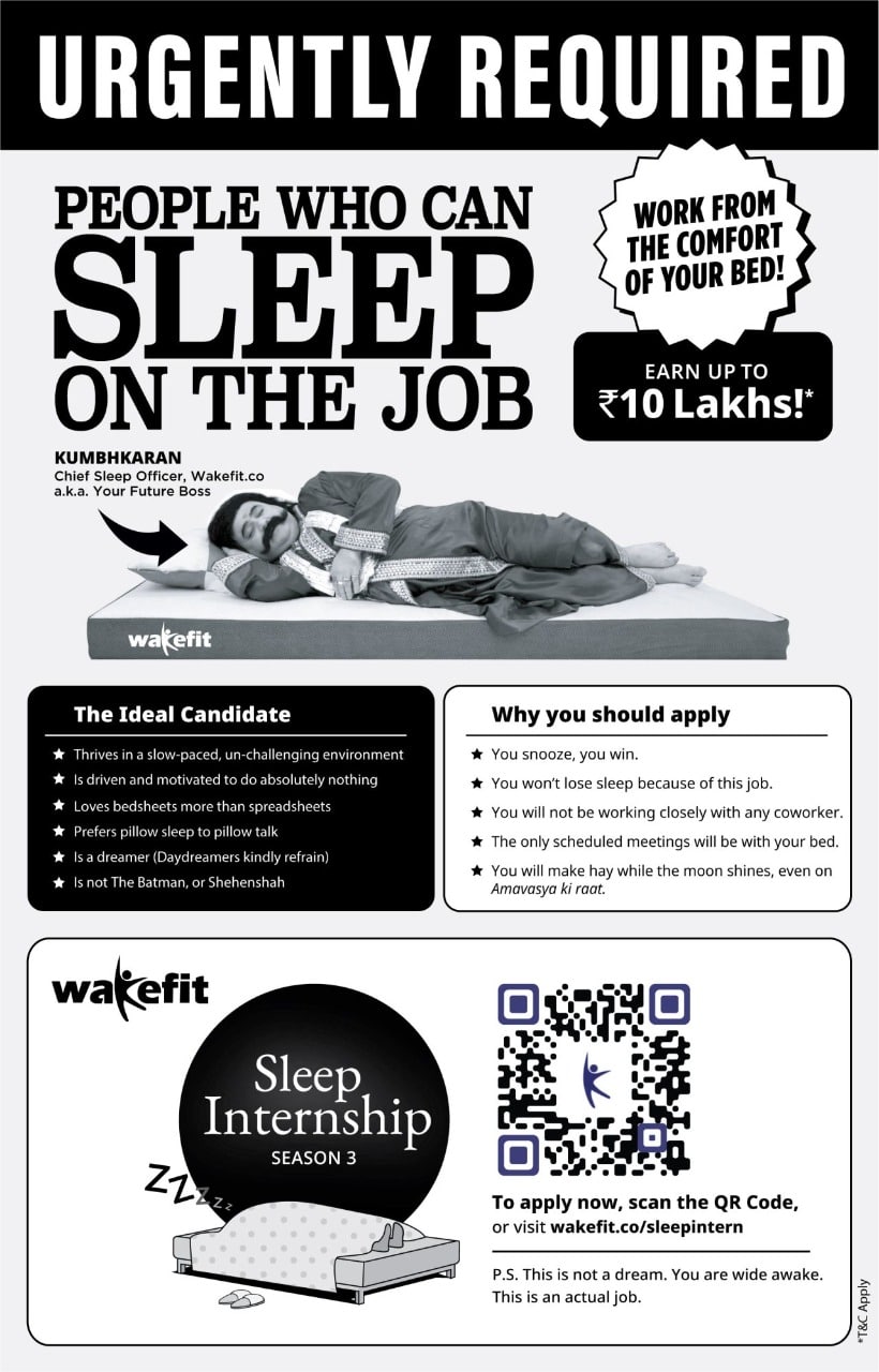 Here’s Why Wakefit’s Sleep Internship Goes Viral Every Year — Marketing