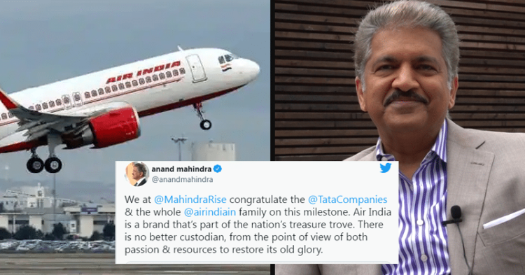 How Brands & Industrialists Congratulated Tata Group On Air India Takeover