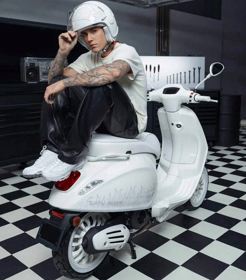 Justin Bieber Collaborates With Vespa & Launches An 'All-White' Vespa Sprint Scooter