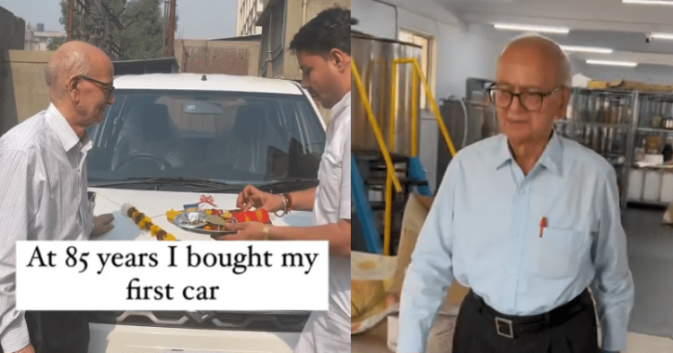 Gujarat Man Buys His First Car At Age Of 85 Years After Launching A Successful Business From Scratch