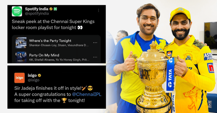 Brands' Reactions After CSK Won The IPL Final