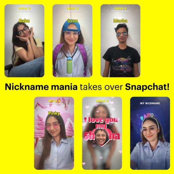 Snapchat's New AR Lenses Celebrate India's Top Nicknames