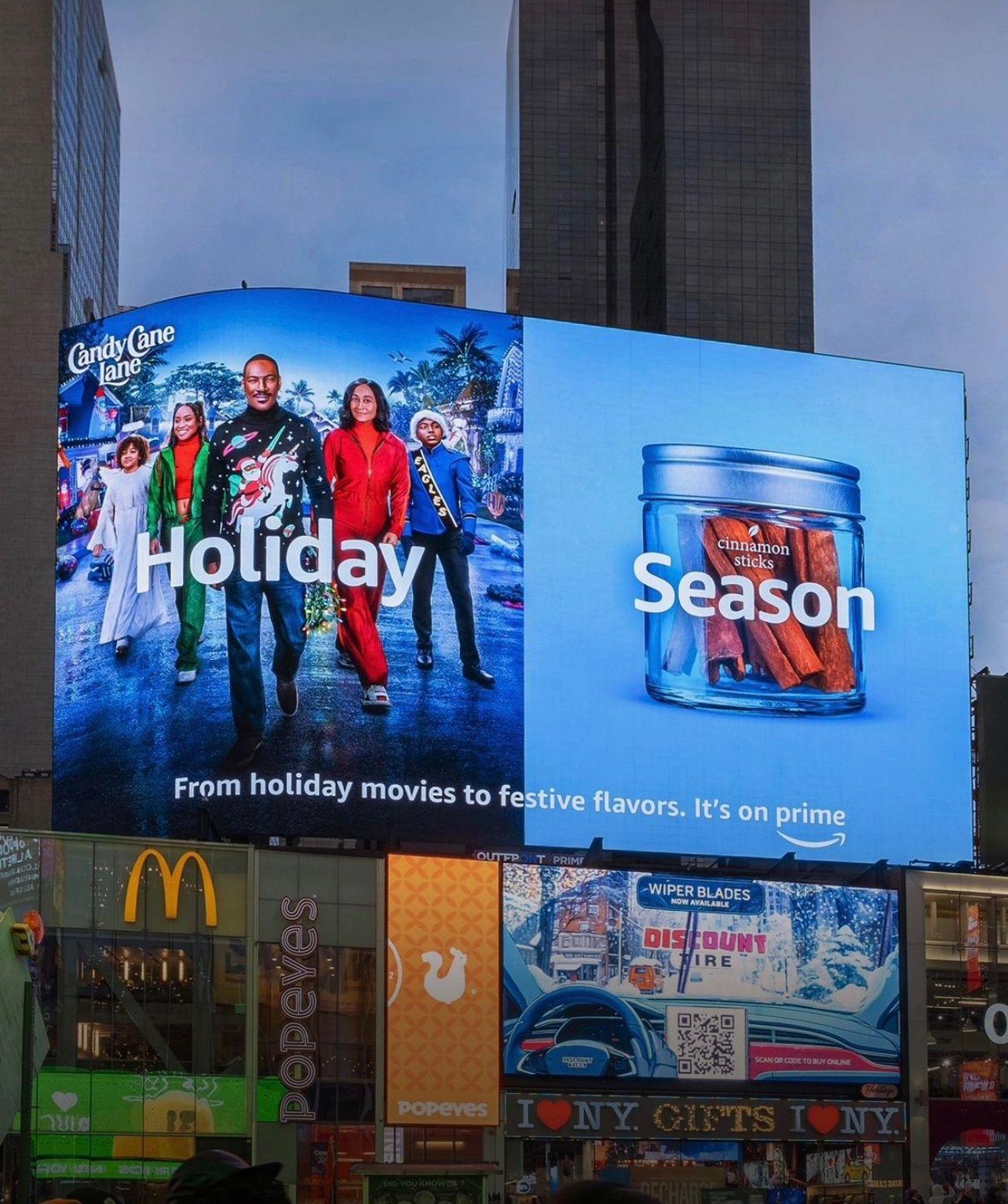 Amazon Prime billboard, 'It's On Prime' out-of-home campaign
