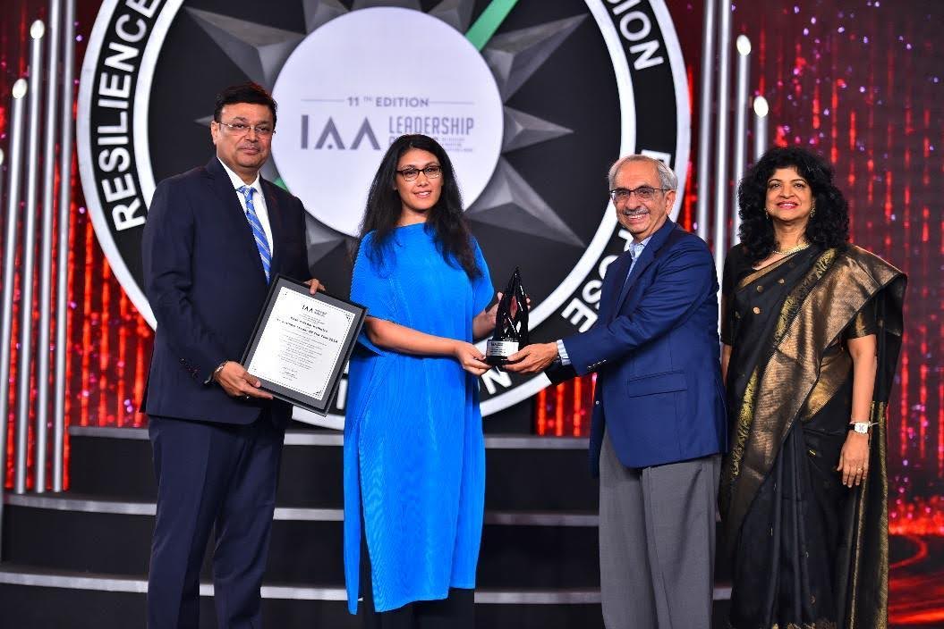 (L-R) Avinash Pandey, Roshni Nadar Malhotra, Nadir B Godrej and Nandini Dias