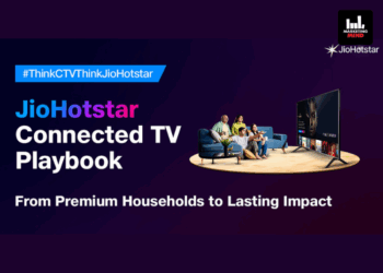 CTV Consumption On JioHotstar Rises By 85%; 40% Of Watch Time Comes From Big Screen JioHotstar CTV, Connected TV growth, JioStar Playbook, big-screen viewing, co-viewing trends, premium audiences, R.A.C.E framework, Ajit Varghese, digital advertising, streaming behavior