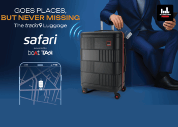 Safari & boAt’s New “Your Safari Got Safer” Campaign Offers Stylish Fix To Lost Luggage Woes Safari Trackr, boAt Tag, Safari boAt partnership, smart luggage India, trackable luggage, Bluetooth luggage, Safari smart bags, Amazon Prime Day launch, tech-enabled travel gear, Sudhir Jatia Safari, Sameer Mehta boAt, Safari Trackr boAt