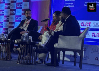 CLICK 2025: Marketers Split Between Efficiency, Emotion & Balance In Festive Advertising CLICK 2025, festive advertising, AI-led efficiency, emotion-driven storytelling, marketing balance, consumer attention, brand equity, digital marketing, Tech Mahindra, Marks & Spencer, Merck Group, Integral Ad Science, Anjali Dutta, Purvaa Kapadia, Saurav Kumar, Saurabh Khattar